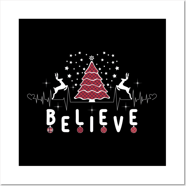 Heart Believe-Unisex Christmas T-Shirts-Christmas t-shirts funny Wall Art by GoodyBroCrafts